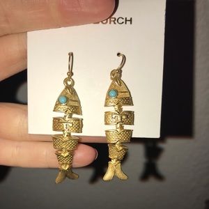 Tory Burch fish earrings